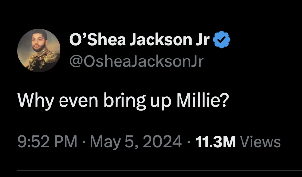 darkness - O'Shea Jackson Jr Why even bring up Millie? 11.3M Views